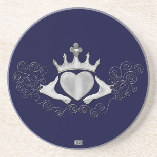 The Claddagh (Silver) Sandstein Untersetzer