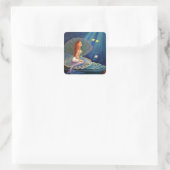 The Clamshell Mermaid - Square Stickers (Tasche)