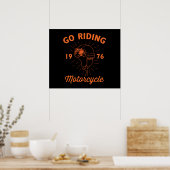The Classic Motorbike Rider Poster (Küche)