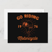 The Classic Motorbike Rider Postkarte (Vorne/Hinten)