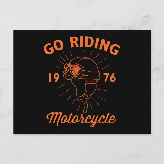 The Classic Motorbike Rider Postkarte (Vorderseite)