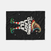 The Cleaning Lady Elf Family Matching Group Christ Fleecedecke (Vorderseite (Horizontal))