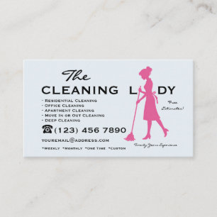The Cleaning Lady House Reinigungsdienstleistungen Visitenkarte