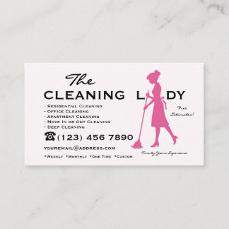 The Cleaning Lady House Reinigungsdienstleistungen Visitenkarte