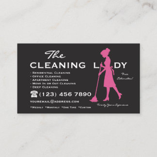 The Cleaning Lady House Reinigungsdienstleistungen Visitenkarte