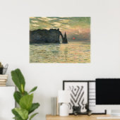 The Cliff at Etretat, 1883 Poster (Heimbüro)