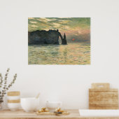 The Cliff at Etretat, 1883 Poster (Küche)