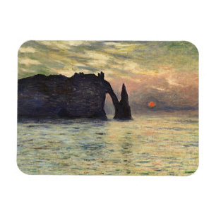 The Cliff Etretat, Sunset von Claude Monet Magnet