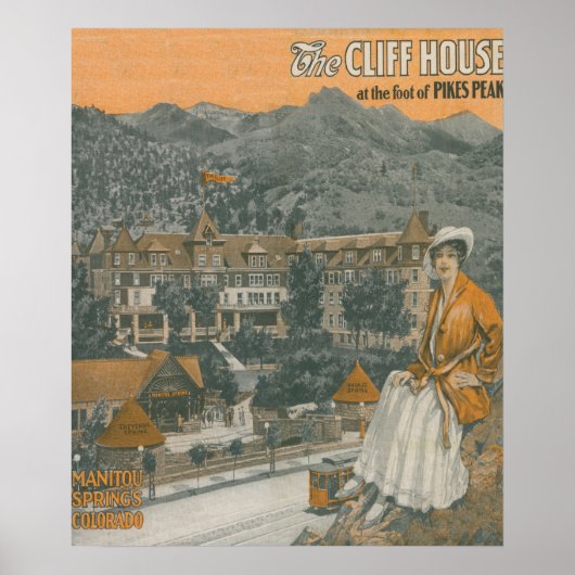 The Cliff House & Pikes Peak Poster (Vorne)
