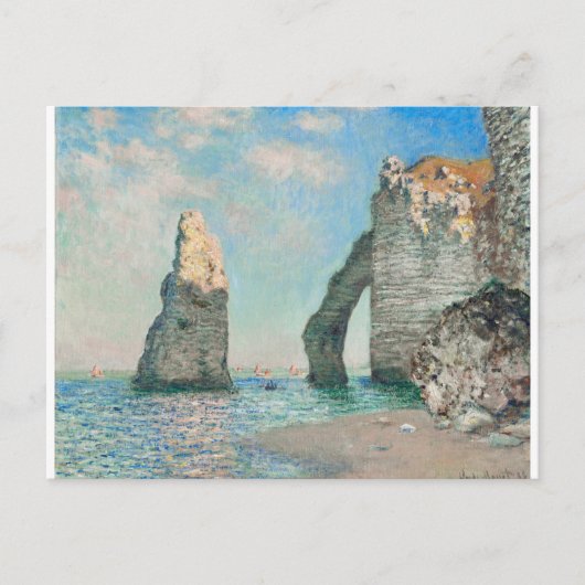 The Cliffs at Etretat 1885 by Claude Monet Postkarte (Vorderseite)