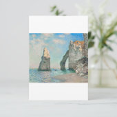 The Cliffs at Etretat 1885 von Claude Monet Dankeskarte (Stehend Vorderseite)