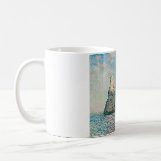 The Cliffs at Etretat 1885 von Claude Monet Kaffeetasse (Links)