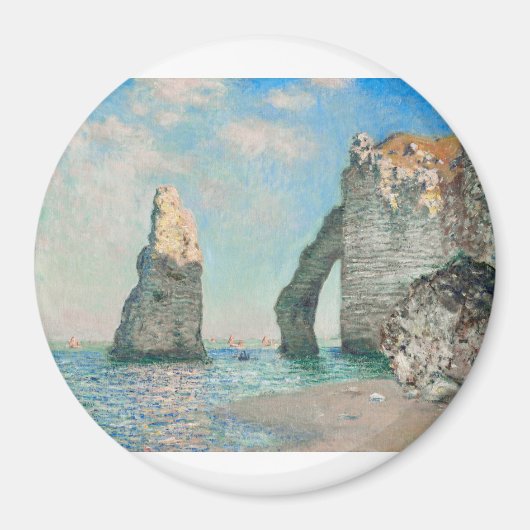 The Cliffs at Etretat 1885 von Claude Monet Magnet (Vorne)