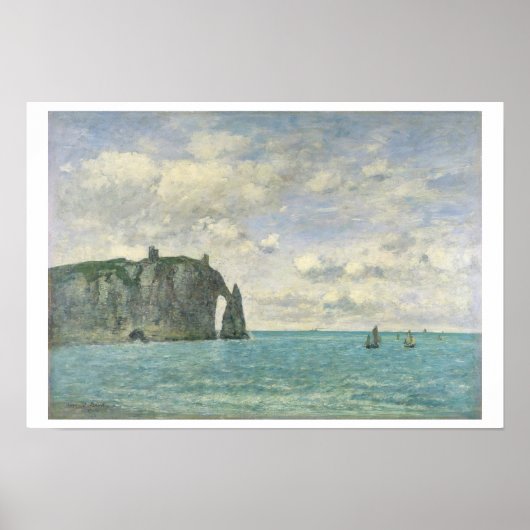 The Cliffs at Etretat, 1890 (Öl auf Leinwand) Poster (Vorne)
