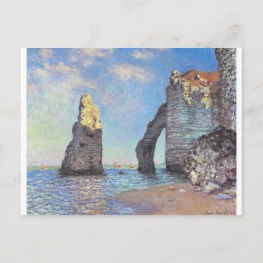 The Cliffs at Etretat - Claude Monet Postkarte (Vorderseite)