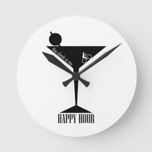 The Climb Is My Happy Hour Runde Wanduhr