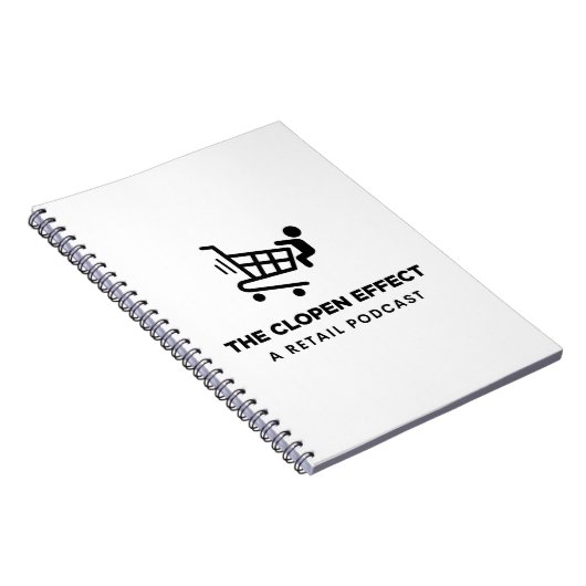 The Clopen Effect - Black Logo Notebook Notizblock (Rechte Seite)