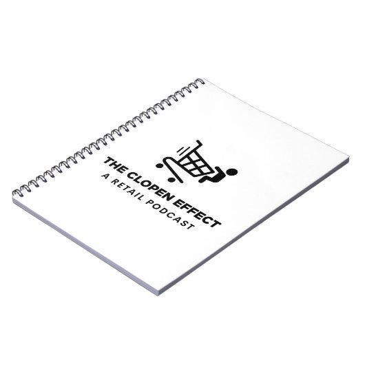The Clopen Effect - Black Logo Notebook Notizblock (Linke Seite)