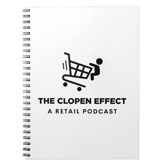 The Clopen Effect - Black Logo Notebook Notizblock (Vorderseite)
