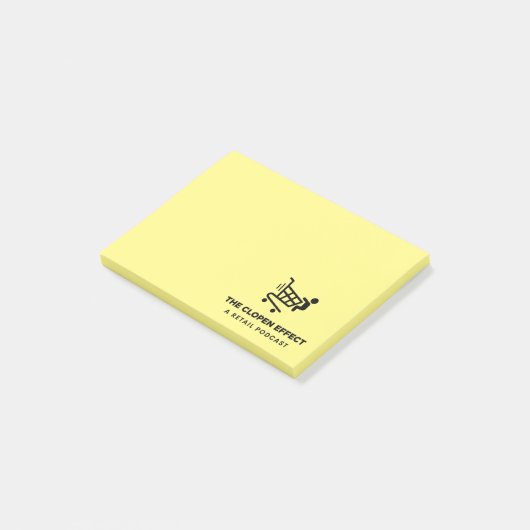 The Clopen Effect - Black Logo Notes Post-it Klebezettel (angewinkelt)