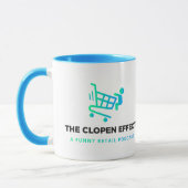 The Clopen Effect - Black Logo Two-Tone Coffee Mug Tasse (Links)