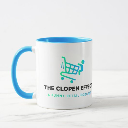 The Clopen Effect - Black Logo Two-Tone Coffee Mug Tasse (Links)