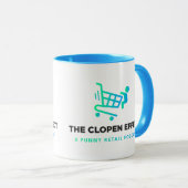 The Clopen Effect - Black Logo Two-Tone Coffee Mug Tasse (VorderseiteRechts)