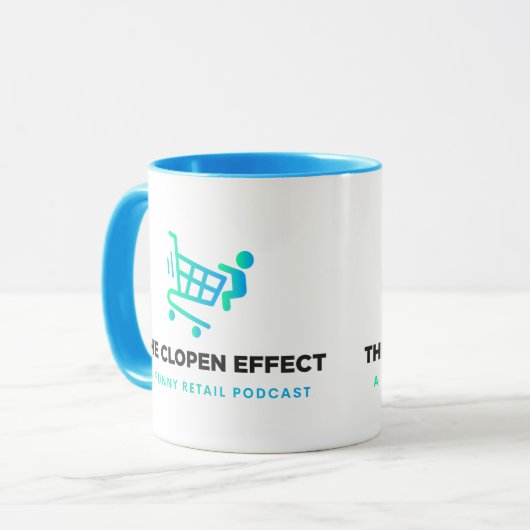 The Clopen Effect - Black Logo Two-Tone Coffee Mug Tasse (Vorderseite Links)