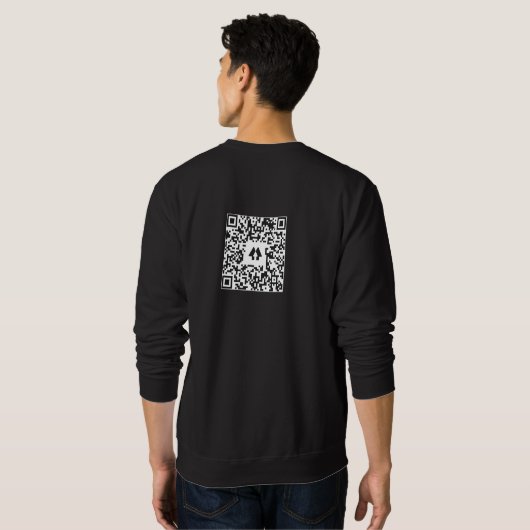 The Clopen Effect QR code Sweatshirt (Schwarz voll)