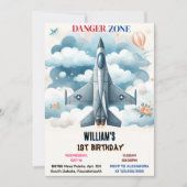 The Cloud 9 Fly Niedlich Sky Joy Flugzeug 1. Gebur Einladung (Vorderseite)