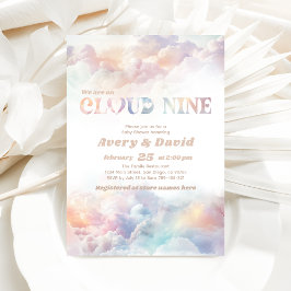 The Cloud Nine Rainbow Flussuchte Cloud Baby Showe Einladung
