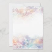 The Cloud Nine Rainbow Flussuchte Cloud Baby Showe Einladung (Rückseite)