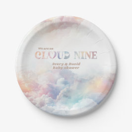 The Cloud Nine Rainbow Flussuchte Cloud Baby Showe Pappteller