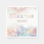 The Cloud Nine Rainbow Flussuchte Cloud Baby Showe Serviette (Vorderseite)