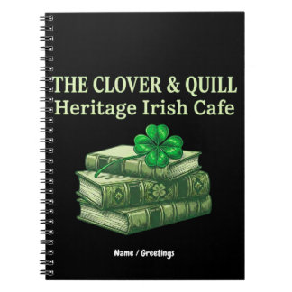 The Clover & Quill: Heritage Irish Cafe Celtic Notizblock