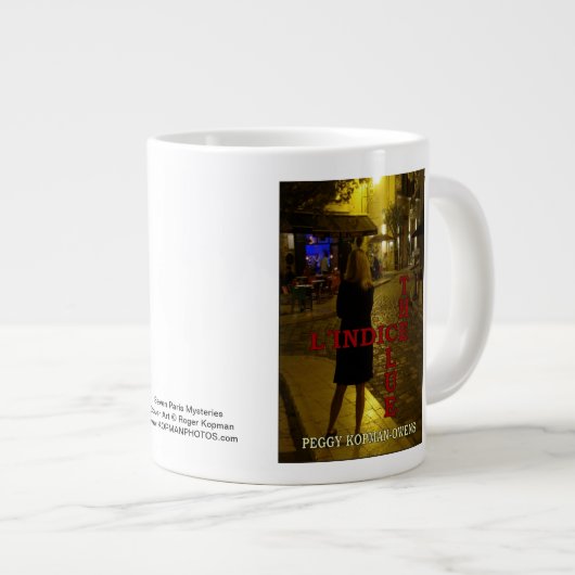 "The Clue L'Indice" Jumbo-Tasse (Vorderseite Rechts)