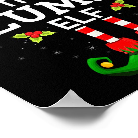 The Clumsy Elf Christmas Family Matching Pajama  Poster (Ecke)