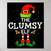 The Clumsy Elf Christmas Family Matching Pajama  Poster (Vorne)
