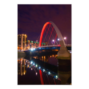 The Clyde Arc, Glasgow, Scotland Foto print
