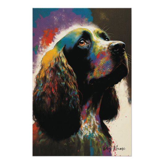 The Cocker Spaniel Dog - Composition 010 Poster (Vorderseite)