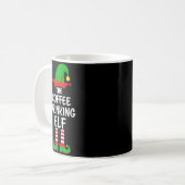 The Coffee Drinking Elf Matching Family Christmas Kaffeetasse (Vorderseite Links)