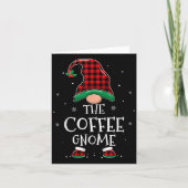 The Coffee Gnome Xmas Family Matching Plaid Christ Karte (Vorderseite)