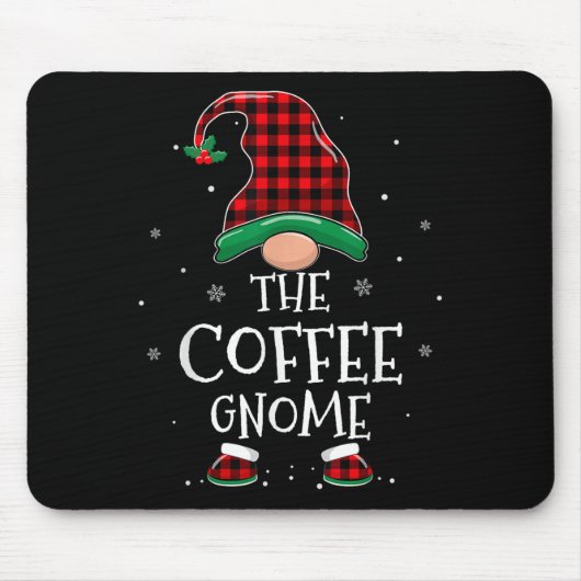 The Coffee Gnome Xmas Family Matching Plaid Christ Mousepad (Vorne)