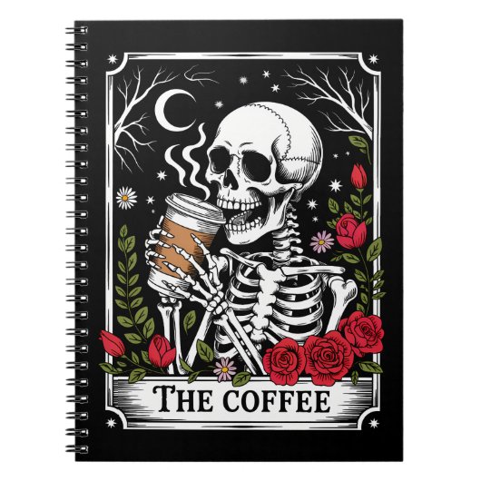 The Coffee Witchy Vibes Tote Bag – Magical Goth Notizblock (Vorderseite)