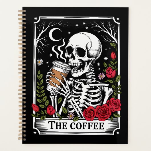 The Coffee Witchy Vibes Tote Bag – Magical Goth Planer (Vorderseite)