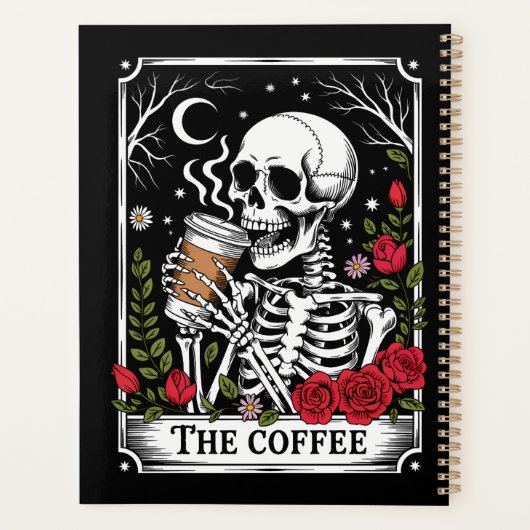 The Coffee Witchy Vibes Tote Bag – Magical Goth Planer (Rückseite)