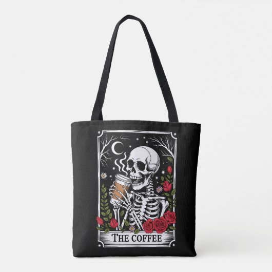 The Coffee Witchy Vibes Tote Bag – Magical Goth  Tasche (Rückseite)