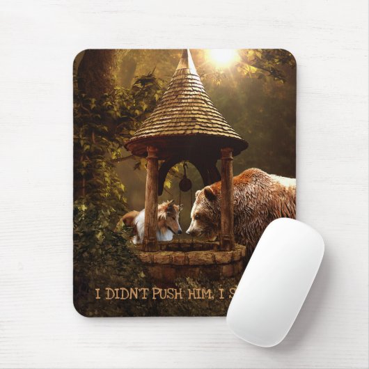 The Collie, the Boy and the Well - Funny Mousepad (Mit Mouse)