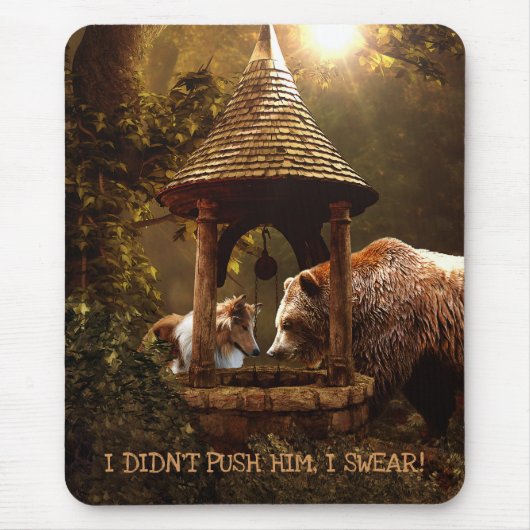 The Collie, the Boy and the Well - Funny Mousepad (Vorne)