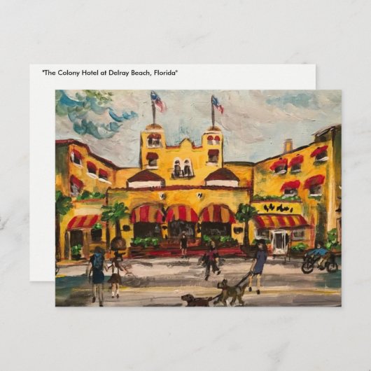 "The Colony Hotel at Delray Beach, Florida" Karte (Vorne/Hinten)